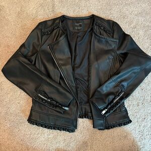 Zara Faux Leather Jacket- Trafaluc Outerwear